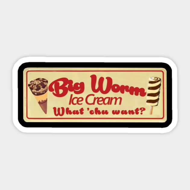 Big Worm Ice Cream Sticker by VanItty